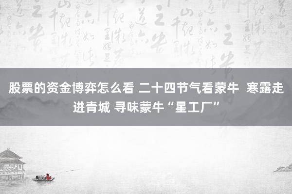 股票的资金博弈怎么看 二十四节气看蒙牛  寒露走进青城 寻味蒙牛“星工厂”